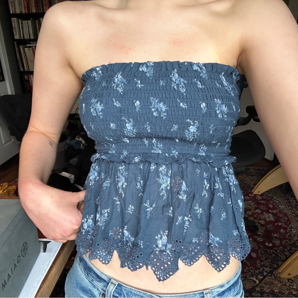 Floral Smocked Tube Top